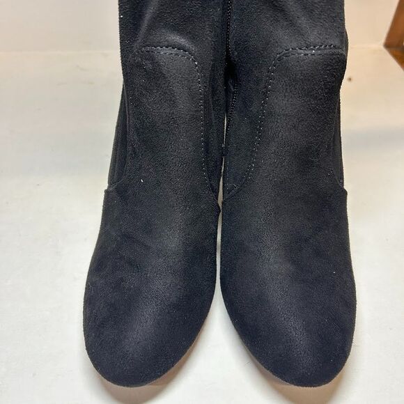 Journee Collection Womens 8 WC Black Maya Thigh High Zip Up Boots NIB IG8 - Picture 6 of 7